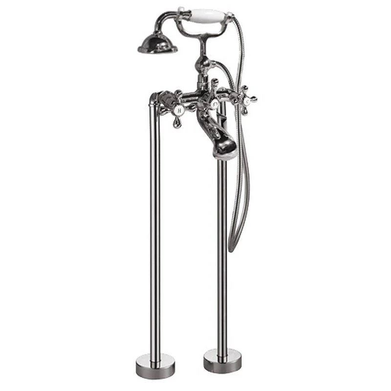 Dakota Sinks DSF-00BTF04CR Signature 36 1/4 Inch Floor Mounted Bathtub Filler - Poukt