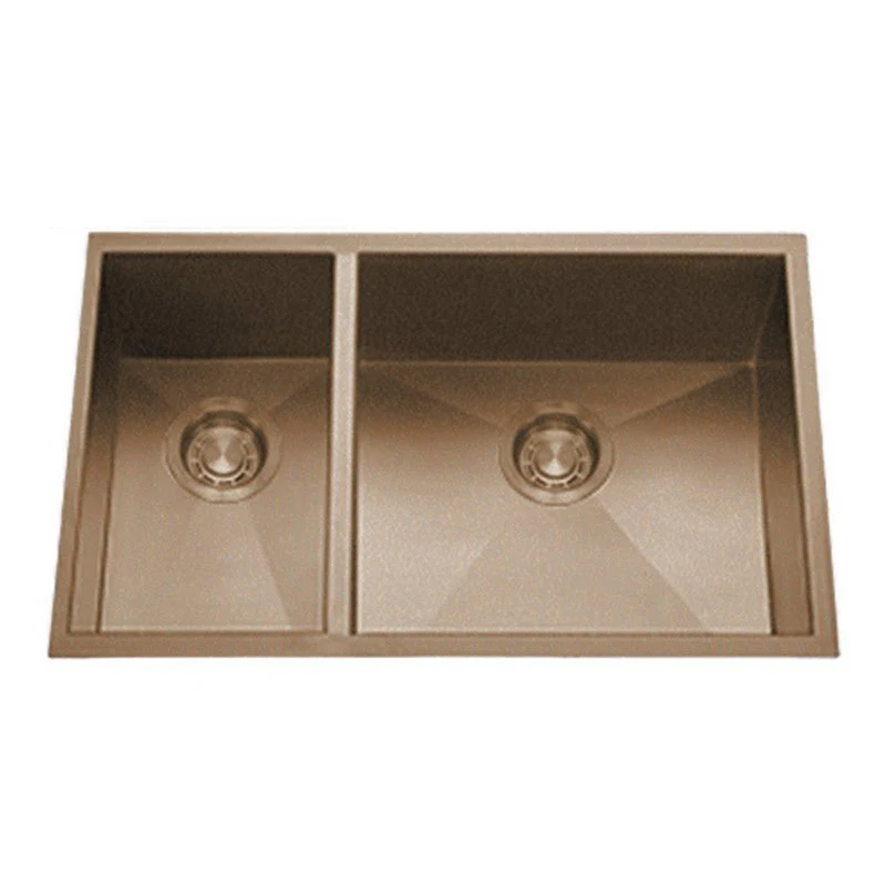 Dakota Sinks DSZ-3070 Signature Z-Series 32 Inch Zero Radius 30/70 Double Bowl Undermount Stainless Steel Kitchen Sink with Bottom Grid - Poukt