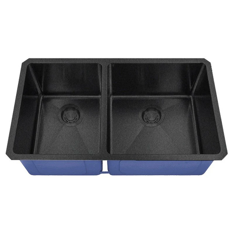 Dakota Sinks DSM-4060 Signature M-Series 32 Inch Micro Radius 40/60 Double Bowl Undermount Kitchen Sink with Bottom Grid - Poukt