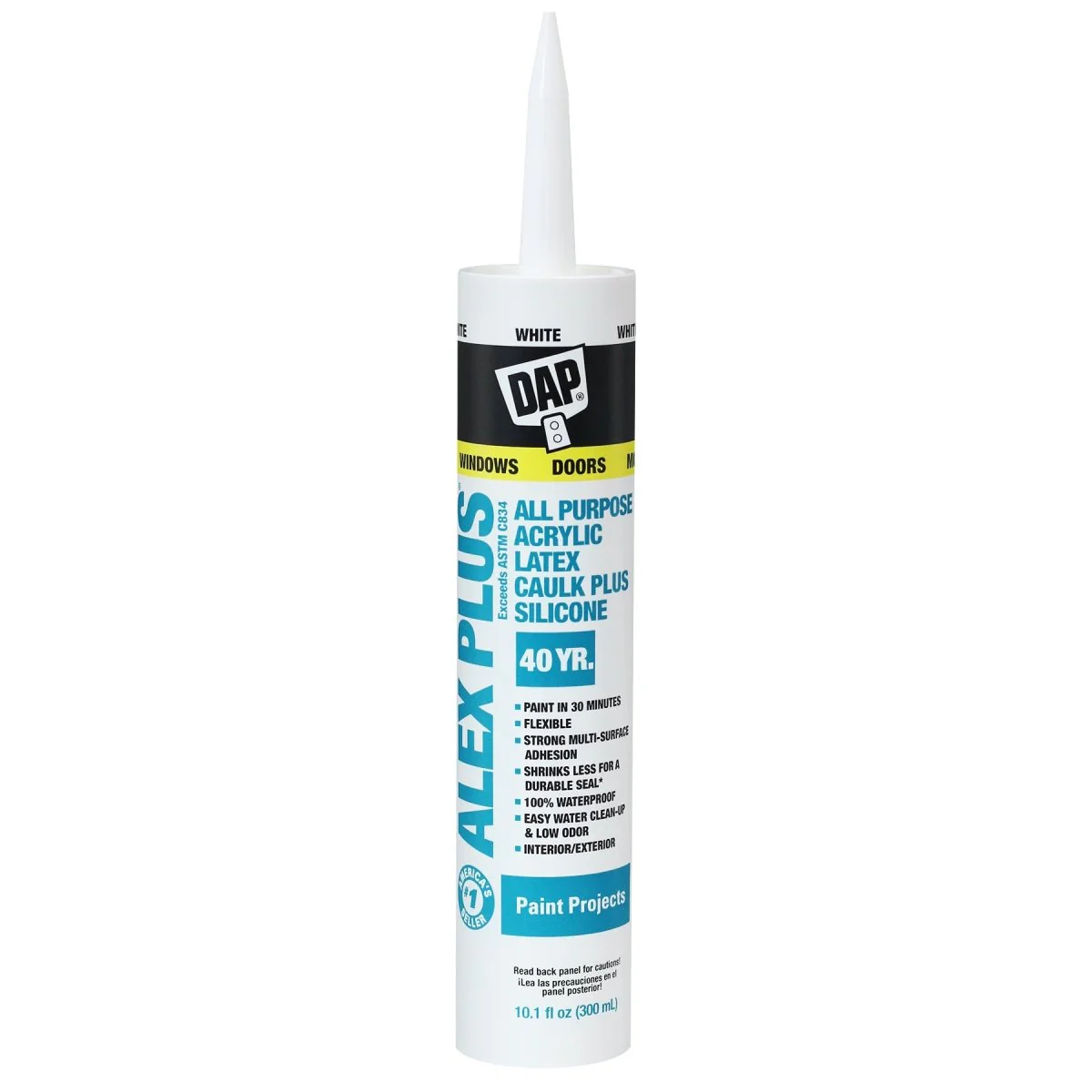 ALEX PLUS  All Purpose Acrylic Latex Caulk Plus Silicone - 12 Count - Poukt