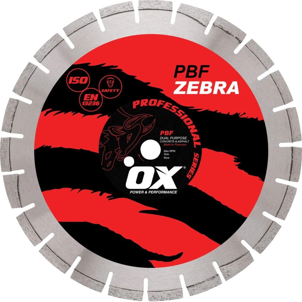 Ox Pro Dual Purpose Walk Behind Saw Diamond Blade - Poukt