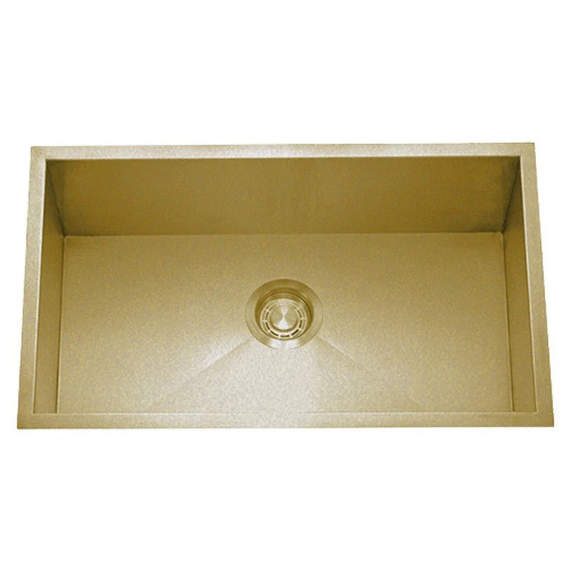 Dakota Sinks DSZ-3218 Signature Z-Series 32 Inch Zero Radius Single Bowl Undermount Stainless Steel Kitchen Sink with Bottom Grid - Poukt