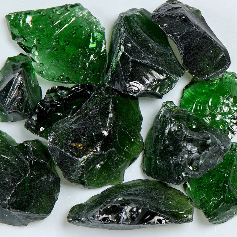Dark Green Terrazzo Glass - Poukt