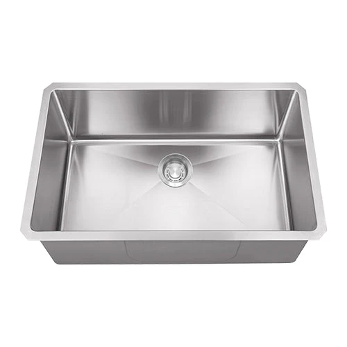 18g Micro Radius 30  18 Single Bowl Undermount Stainless Steel Kitchen Sink - Poukt