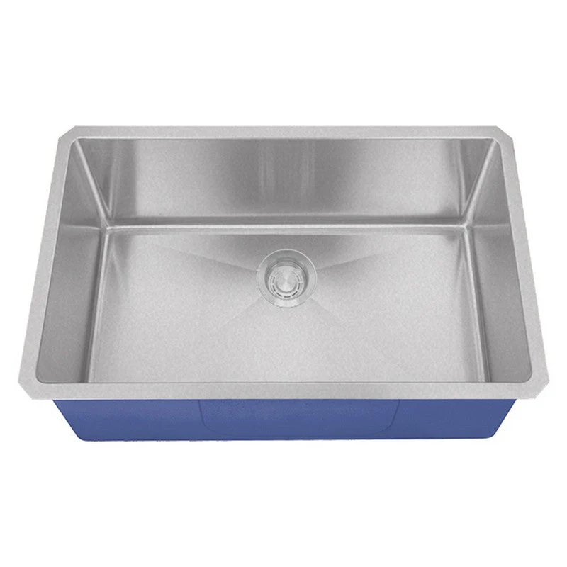 Dakota Sinks DSM-3218 Signature M-Series 32 Inch Micro Radius Single D-Bowl Undermount Kitchen Sink with Bottom Grid - Poukt