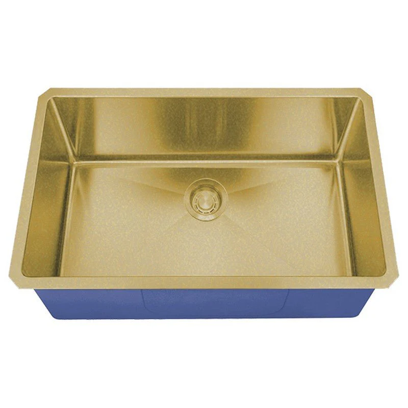 Dakota Sinks DSM-3018 Signature M-Series 30 Inch Micro Radius Single D-Bowl Undermount Kitchen Sink with Bottom Grid - Poukt
