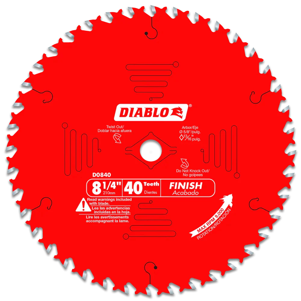 8-1/4 in. x 40 Tooth Finishing Saw Blade - 8 per Order - Poukt