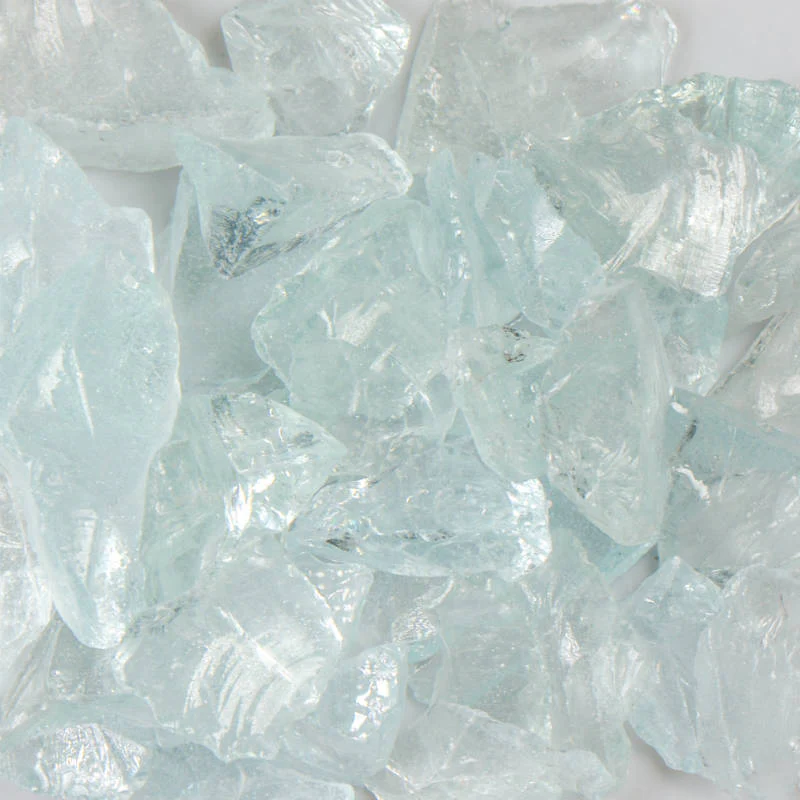 Crystal Teal Fire Glass - Poukt