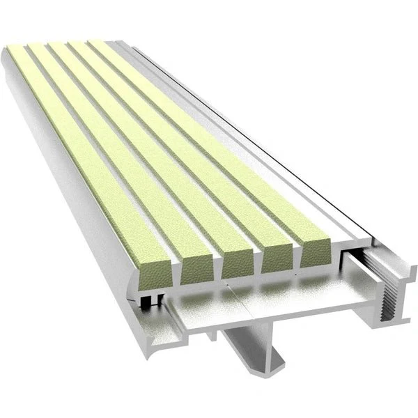 Photoluminescent Two-Part Ribbed Bar Abrasive Nosing - Poukt
