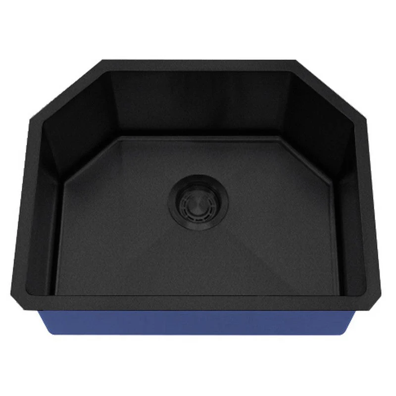 Dakota Sinks DSM-2321 Signature M-Series 23 Inch Micro Radius Single D-Bowl Undermount Kitchen Sink with Bottom Grid, Satin Brushed Nickel - Poukt