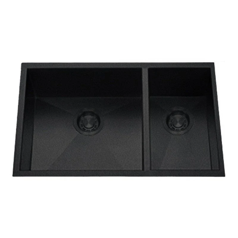Dakota Sinks DSZ-7030 Signature Z-Series 32 Inch Zero Radius 70/30 Double Bowl Undermount Stainless Steel Kitchen Sink with Bottom Grid - Poukt