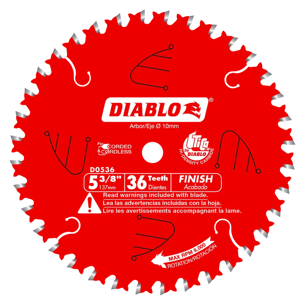 5-3/8 in. x 36 Tooth Framing Trim Saw Blade - 15 per Order - Poukt