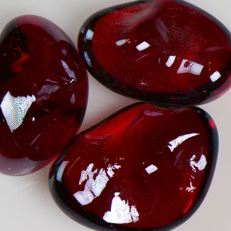 Strawberry Iridescent Jelly Bean Glass - Poukt