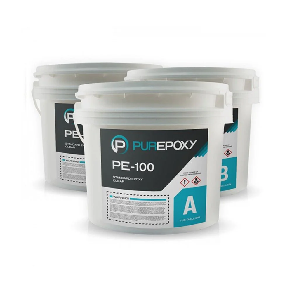 PurEpoxy PE-100 Standard Epoxy Clear (3 Gallon Kit) - Poukt