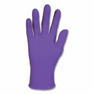 Purple Nitrile  Disposable Exam Gloves, Beaded Cuff, Unlined, Small, 6 mil - Poukt
