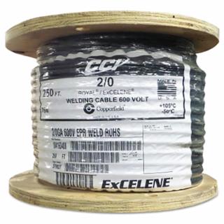 Welding Cable, 2/0 AWG, 250 ft Reel, Black - Poukt