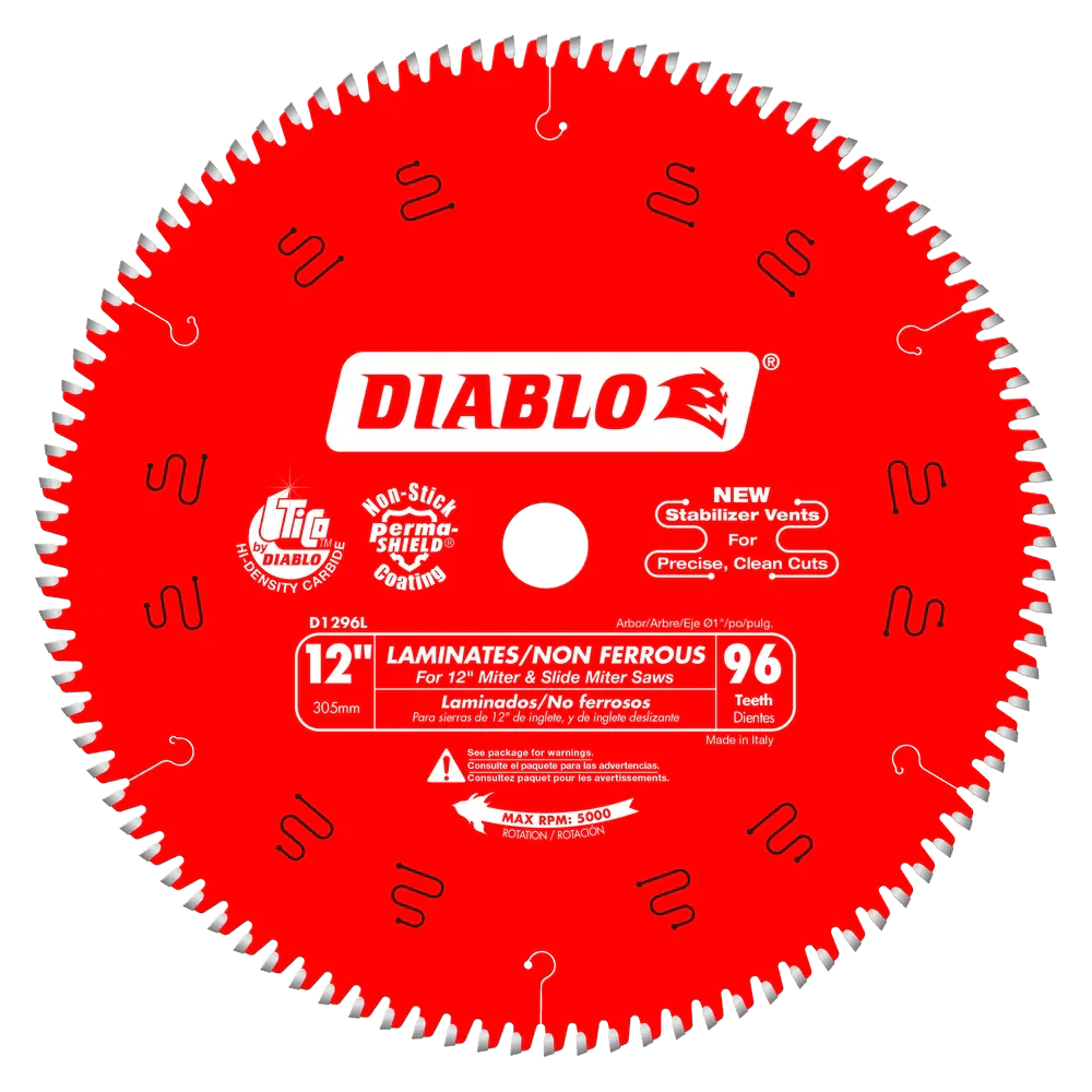 12 in. x 96 Tooth Laminate / Aluminum Saw Blade - 4 per Order - Poukt