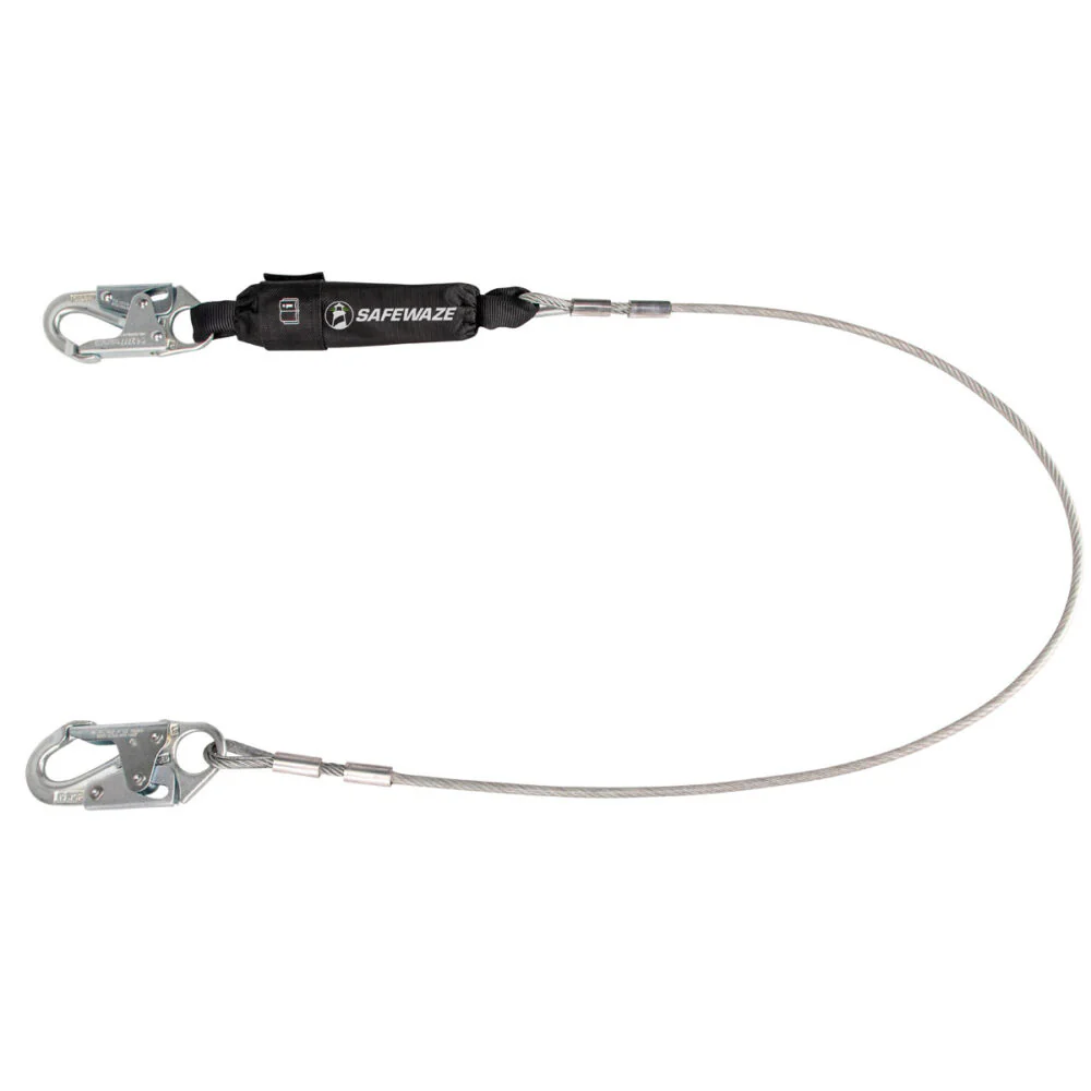 PRO 6   Cable Energy Absorbing Lanyard: Snap Hook - Poukt