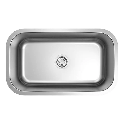 18g Standard Radius 30  18 Single Bowl Undermount Stainless Steel Kitchen Sink - Poukt