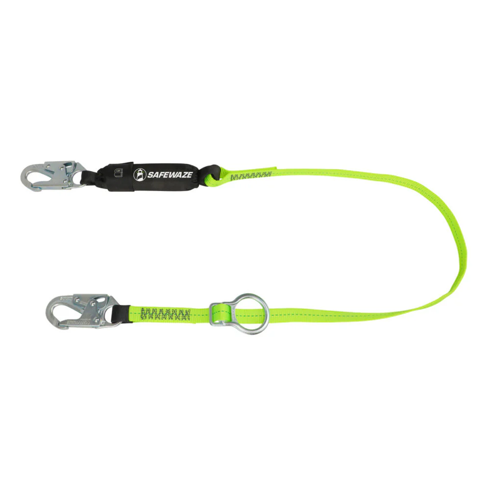 PRO 6   Tie-Back Energy Absorbing Lanyard: Adjustable Ring - Poukt