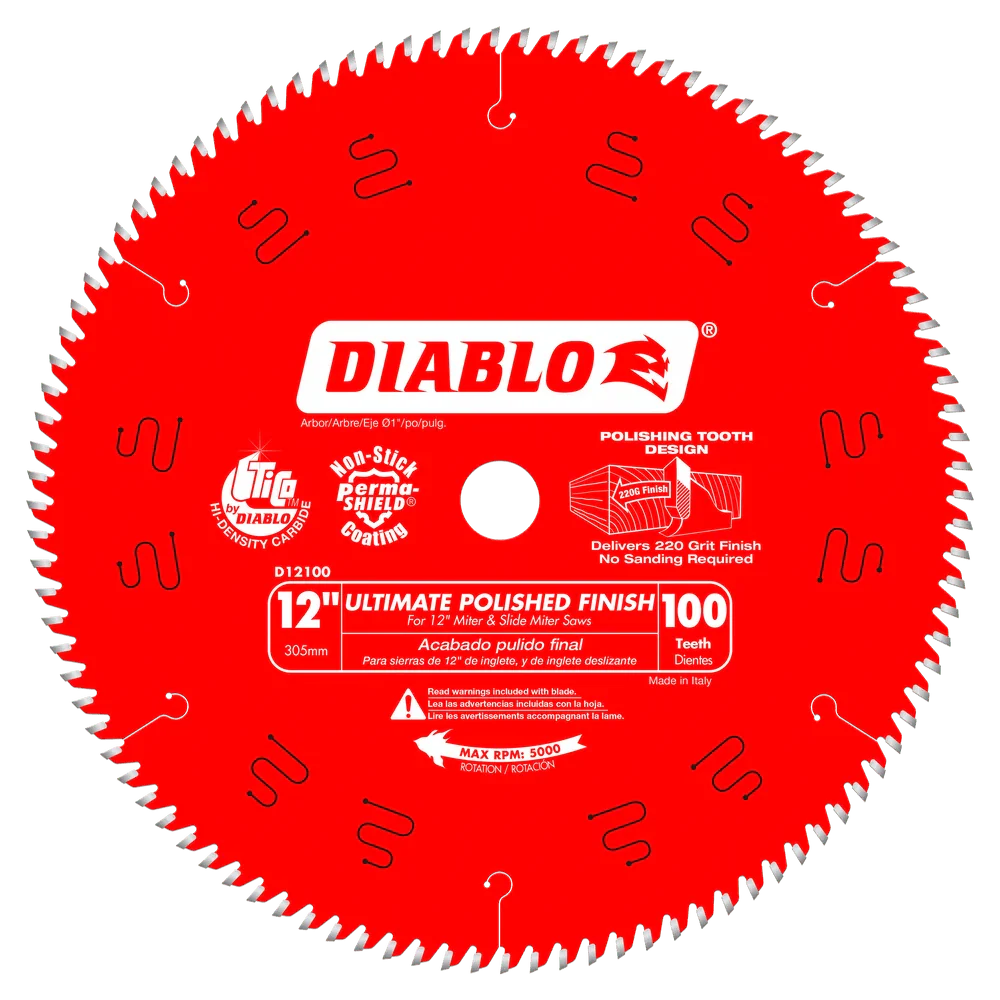 12 in. x 100 Tooth Ultimate Polished Finish Saw Blade - 4 per Order - Poukt