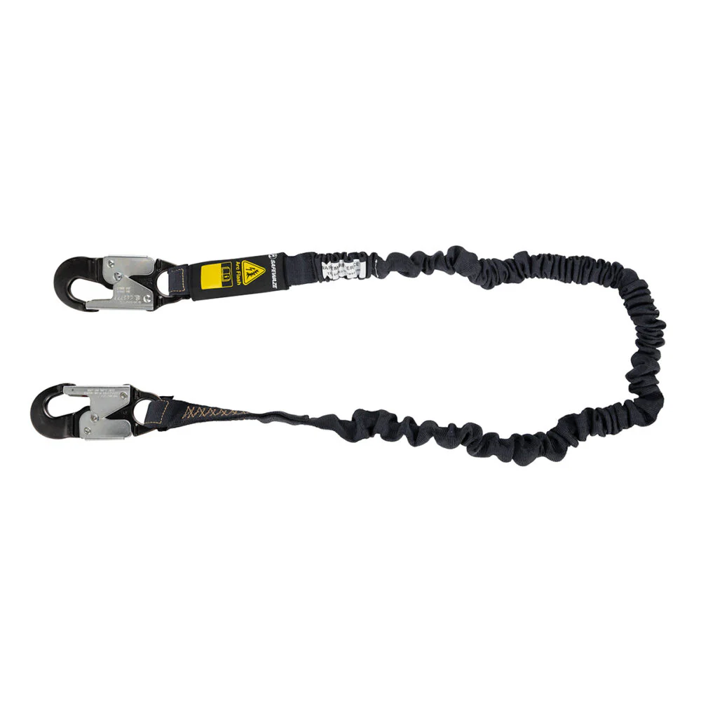 Arc Flash 6   Internal Energy Absorbing Lanyard: Aramid, Alu Snap Hook - Poukt