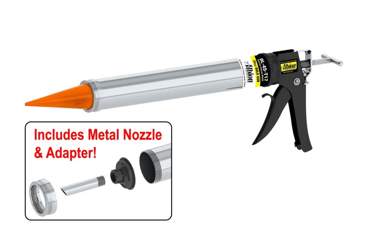 20oz Special Deluxe Manual Bulk Gun w/ Orange Cone Nozzles (2 Count) - Poukt