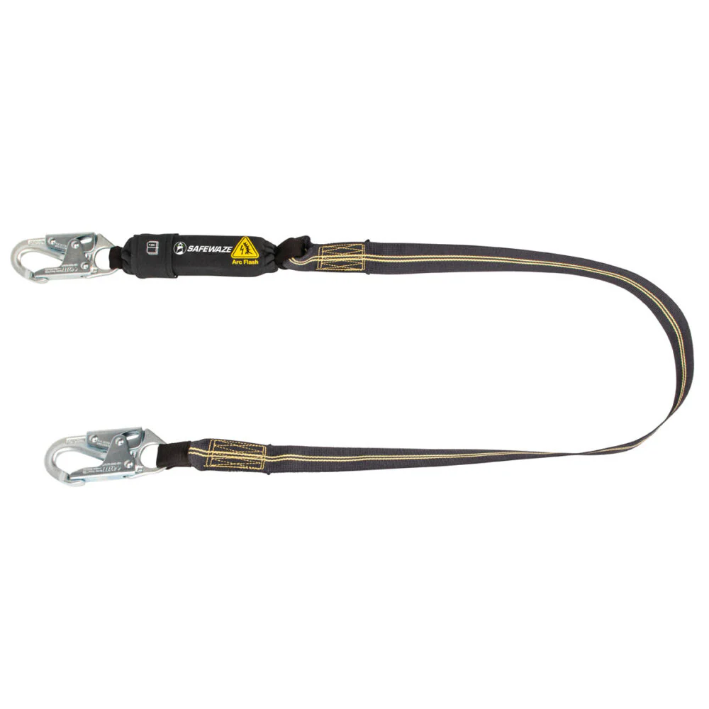 Arc Flash 6   Energy Absorbing Lanyard: Aramid, Snap Hook - Poukt