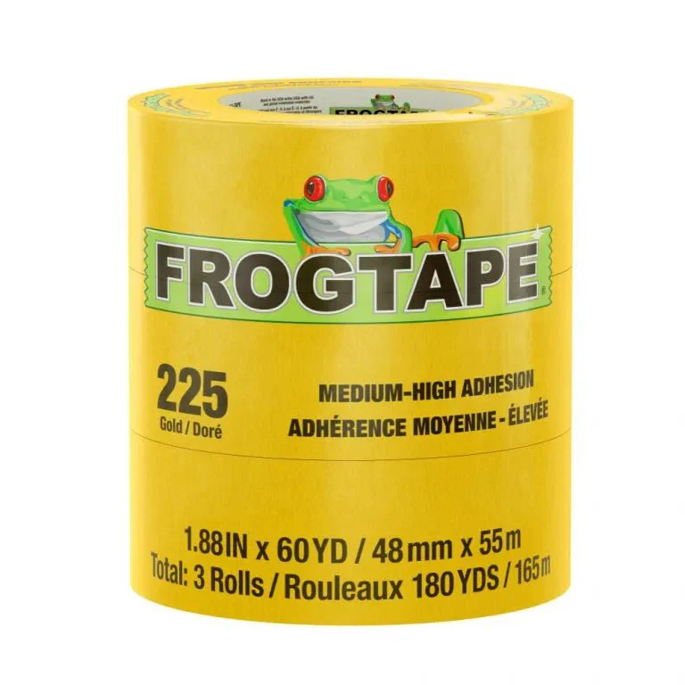 FrogTape  225 Gold Performance Grade Moderate Temperature, Medium-High Adhesion Masking Tape - Poukt
