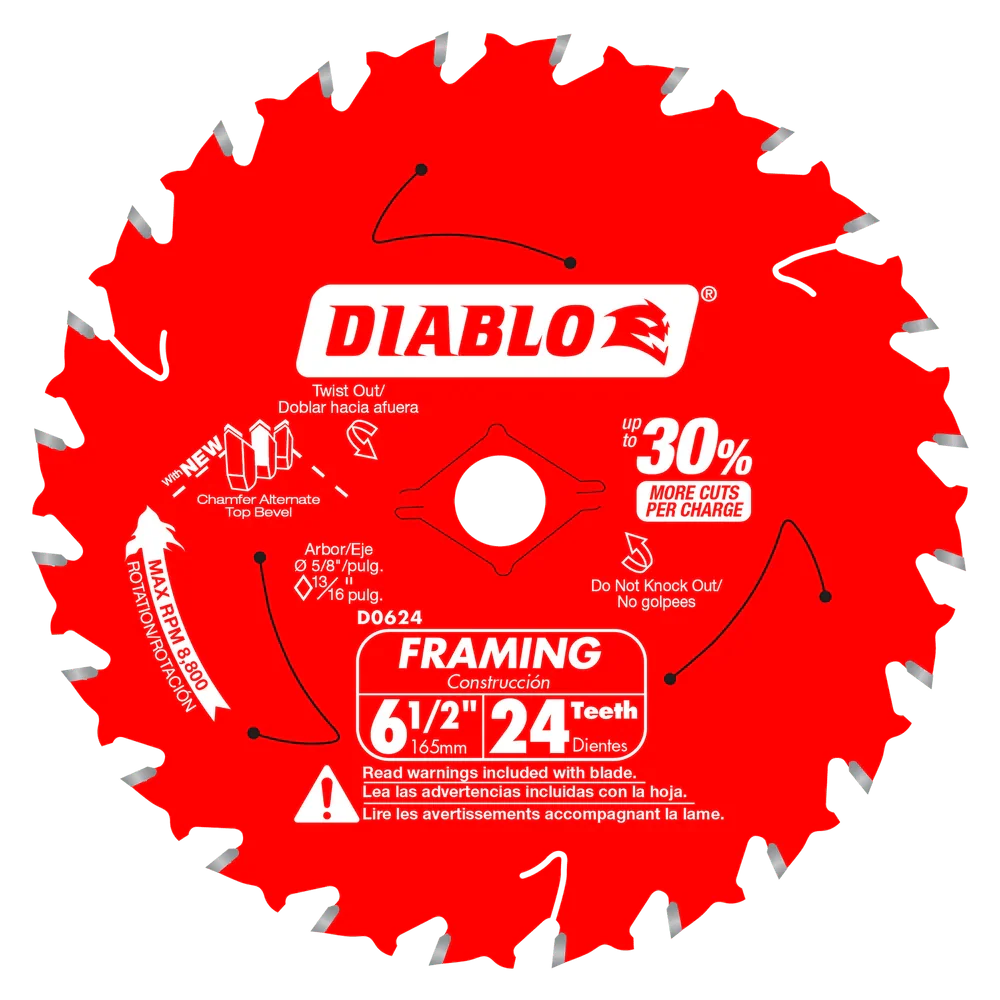6-1/2 in. 24-Tooth Framing Saw Blade - 20 per Order - Poukt