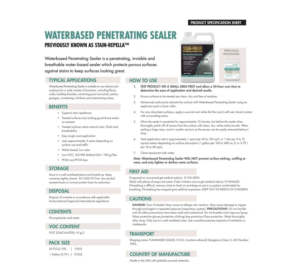 Dry-Treat Waterbased Penetrating Sealer (Formerly Stain-Repella ) - Poukt
