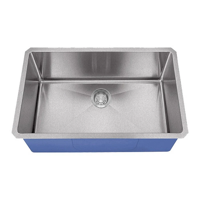 Dakota Sinks DSM-2718 Signature M-Series 27 Inch Micro Radius Single D-Bowl Undermount Kitchen Sink with Bottom Grid - Poukt