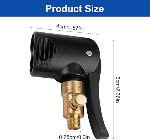 2 Pièces Adaptateur de Valve Française sur Voiture, Embout Gonflage Pneu Voiture Robuste, Tête de Pompe de Remplacement Filetée avec Double Valve, pour Les Pneus de Voiture, de Vélo et de Moto - Poukt
