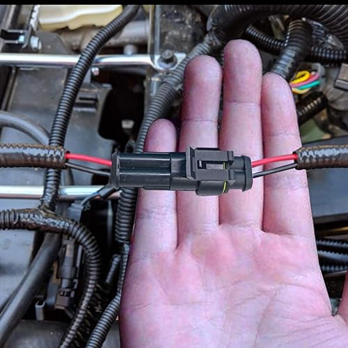 DONJON Connecteur Electrique étanche, connecteur de câble automobile à 2 Pin, Voiture Étanche Connecteur Électrique avec câble 16 AWG, pourpour Bateau Camion Auto Scooter Moto (5 pack) - Poukt