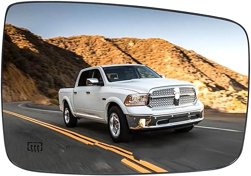 YSASFZX Verre Rétroviseur pour Dodge pour Ram 1500 2500 2013 2014 2015 2016 2017 2018 68079363AA 68079362AA Rétroviseur Latéral Chauffant Verre Rétroviseur Glace Rétroviseur(Droite) - Poukt