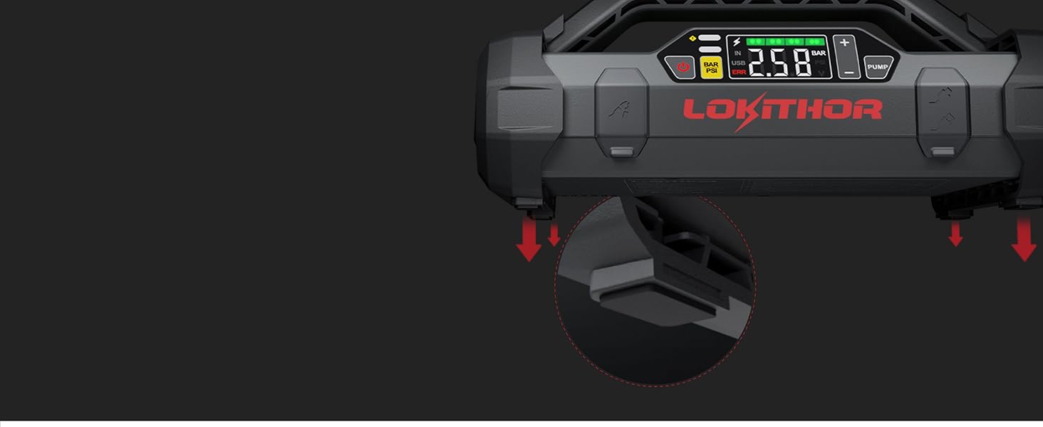 LOKITHOR Booster Batterie Voiture avec Compresseur