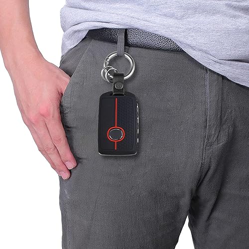 LbsAMP Coque Clé de Voiture 4 Boutons Compatible avec Mazda 3 6 CX30 MX30 CX9 X9 CX4 CX5 X5 CX8 MX5 SS30 Protège Clef de Voiture avec Porte Clés Télécommande Housse Coque de Protection Silicone - Poukt