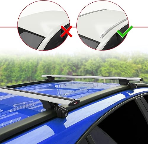 accessorypart Compatible avec Mercedes Classe GLA (X156) 2014-2019 HOOK Model Barres de Toit Railing Porte-Bagages de Voiture Gris Aluminium 2 Barres - Poukt