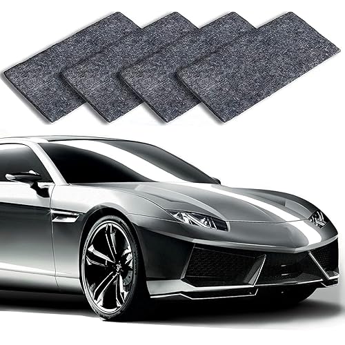 Nano Sparkle Cloth pour les égratignures de voiture (4 pièces), Nano Magic Cloth Efface Rayure Voiture Réparer, Rayures Chiffon Voiture, Chiffon Multifonction pour Polissage de Surface - Poukt