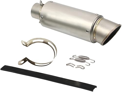 Shkalacar Silencieux Moto Tuyau d’échappement de Moto Universel,de Tuyau d'échappement de Moto de Scooter de Motard de Moto de 51mm en Acier Inoxydable - Poukt