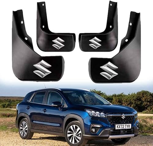 WYHHL Voiture Bavette pour Suzuki SX4 S-Cross 2022 2023 2024, Avant Arrière Garde-Boue Anti-Eclaboussures Splash Fender Accessoires - Poukt