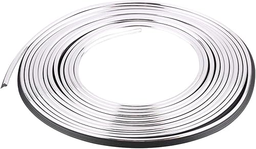 Décoratives de Garniture Bande de Moulage Bandes d’Habillage Flexible 5m DIY Autocollant Voiture (Silver) - Poukt