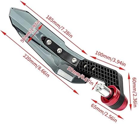 VNRQJLSN Bouclier Protection Mains Moto Pare-Brise pour Suzuki GSXS1000GT GSX-S1000GT pour GSX S 1000 GT GS Protège-Mains De Moto(Rouge) - Poukt