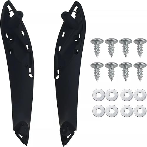 FiTspi Lot de 2 poignées de porte intérieure avant gauche et avant droite pour B-MW F30 F31 F32 F33 F35 F36 F80 F82 F83 2012-18 Noir - Poukt