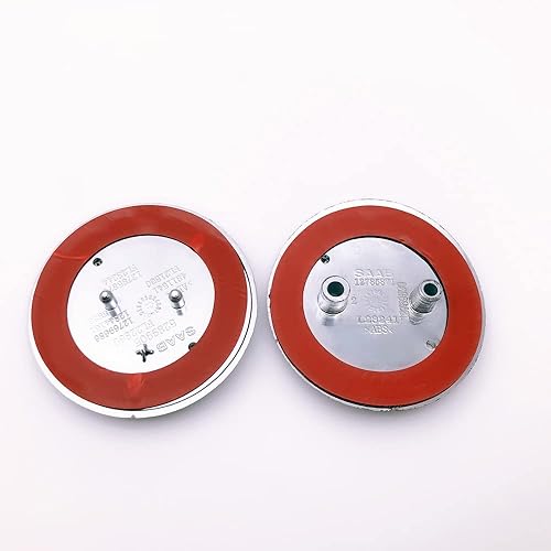 Lot de 2 Badges Autocollants pour Capot Avant et Coffre arrière pour Saab 93 9-3 95 9-5 2003-2010 12844161 12785871 Noir - Poukt