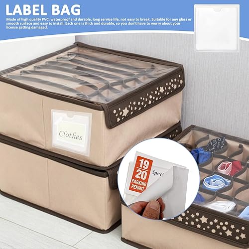 Voiture De Pare-brise Transparent - Manche De Badge Adhésive, Poche De L'étiquette De Fenêtre | Porte-présentoir En Plastique Transparent Pour Les Permis De Stationnement, Couverture D'autocollante De - Poukt