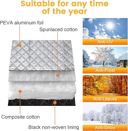 Couverture Pare Brise Voiture, Pare-Soleil de Voiture Protection, 8 Magnétique Ultra épaisse Pare Soleils, Pare-Brise-Soleil Repliable Avant Anti UV Universelle de Pare Soleils pour Voiture 178*124CM - Poukt