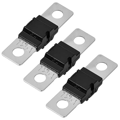 Fusible Mega à Courant Élévé 3 Pièces Fusibles Automobiles Plats 125v Mega Fusible Bolt-On Fusible Pour Voitures, Véhicules de Construction, Caravanes, Camions - Poukt
