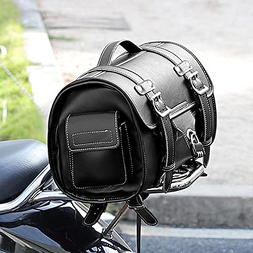 Sacoche arrière de moto - Sacoche de porte-bagages de moto vintage | Sacoches arrière pour la plupart des motos, sacs à bagages multifonctionnels pour les longs trajets - Poukt