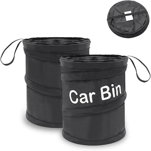 ZEPIQOR 2 PCS poubelle voiture, poubelle de voiture, Portable Pliable Voiture Poubelle Universel Pliable de Voiture Poubelle Corbeille à Papier Suspendu boîte de Rangement de Voyage Sac - Poukt